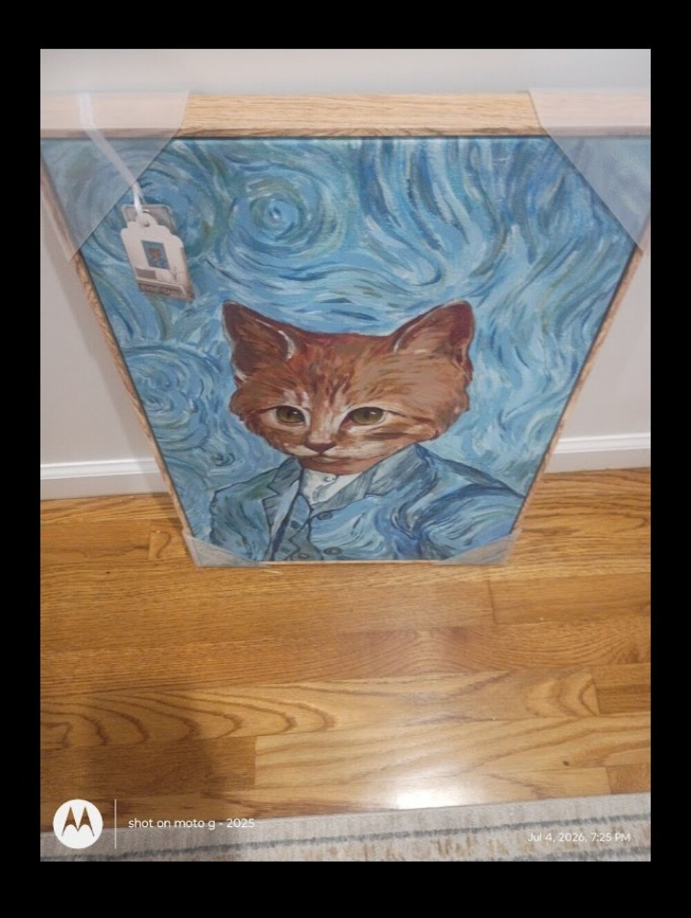 Cat Van Gogh Canvas Art 16 X 24